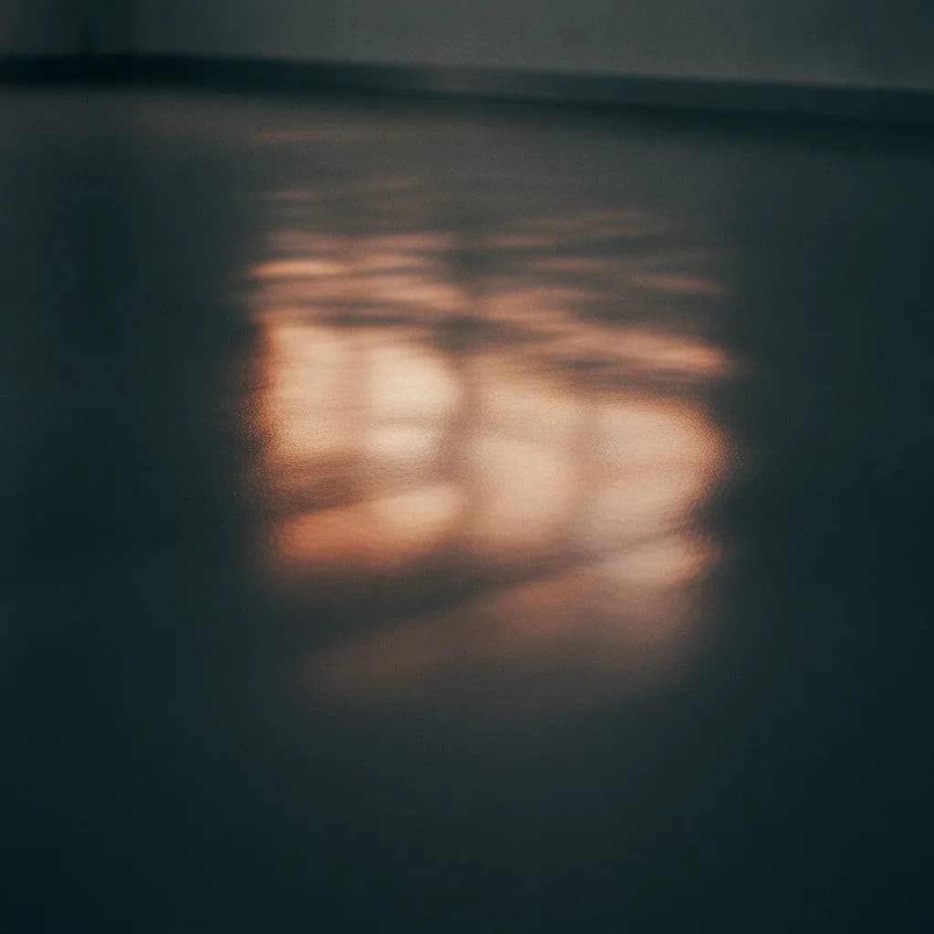 Clean uniform solid charcoal epoxy floor with a soft reflection